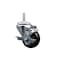 Service Caster 3 Inch Black Polyurethane Wheel Swivel 34 Inch Threaded Stem Caster with Brake SCC SCC-TS20S314-PPUB-BLK-TLB-34212 - alternate 1